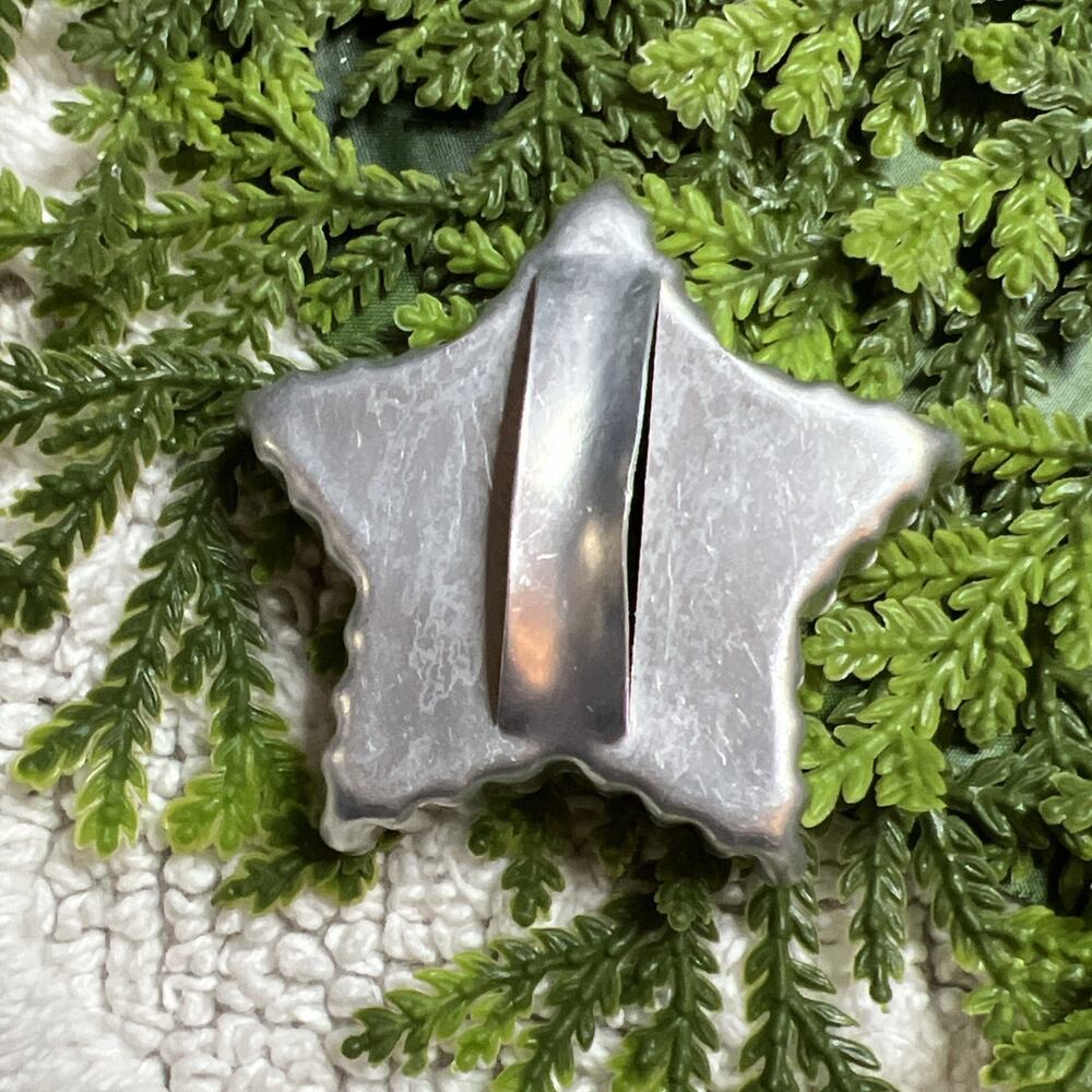 Vintage Cookie Cutter Star Scalloped Metal Aluminum Christmas 4th of July